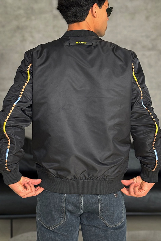 Бомбер чёрного цвета Etro paisley pattern