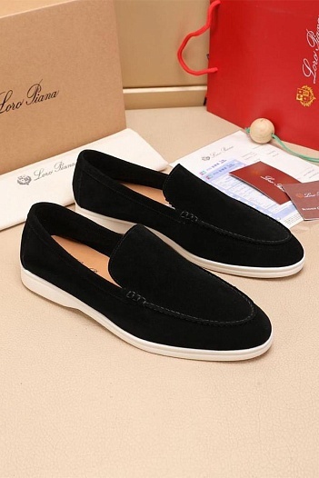 Мужские замшевые лоферы Loro Piana Summer Walk   