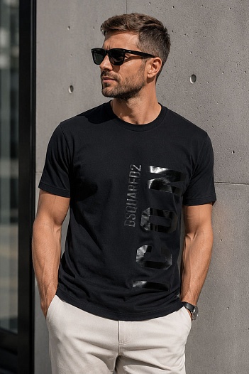 Мужская футболка Dsquared2 "ICON" - Black   