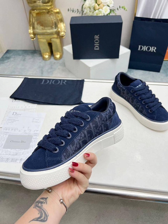 Женские комбинированные кроссовки Dior - Navy