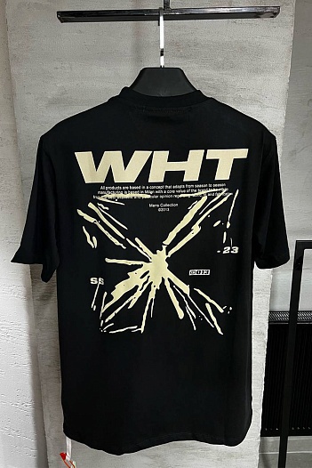 Чёрная оверсайз футболка Off-White Splash Arrow   