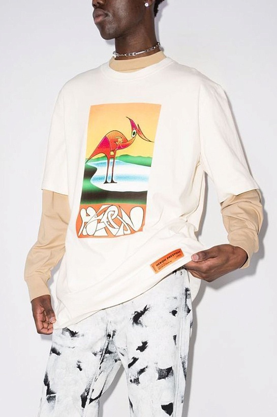 Белая оверсайз футболка Heron Preston