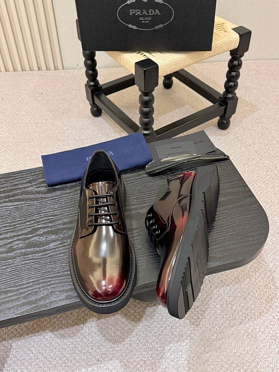 Лакированные ботинки Prada premium - Brown