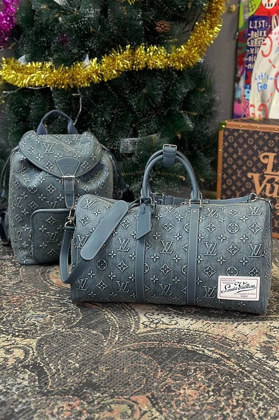 Дорожная сумка Louis Vuitton Keepall Monogram Washed 50x29 см