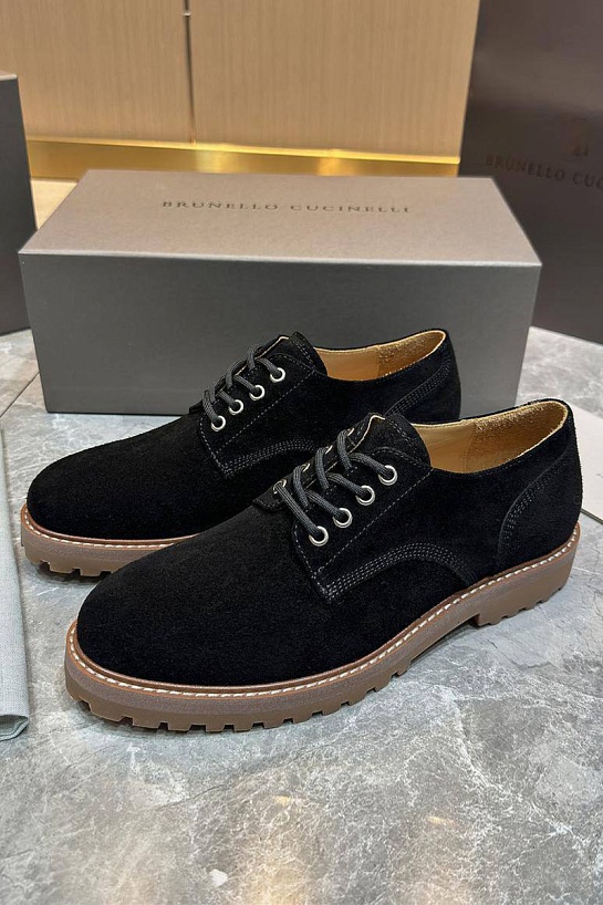 Замшевые ботинки Brunello Cucinelli чёрного цвета