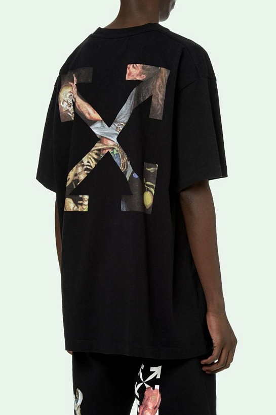 Чёрная оверсайз футболка Off-White Pascal Arrow Logo