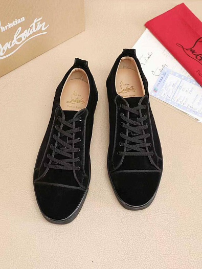 Замшевые кроссовки Christian Louboutin Louis Junior   