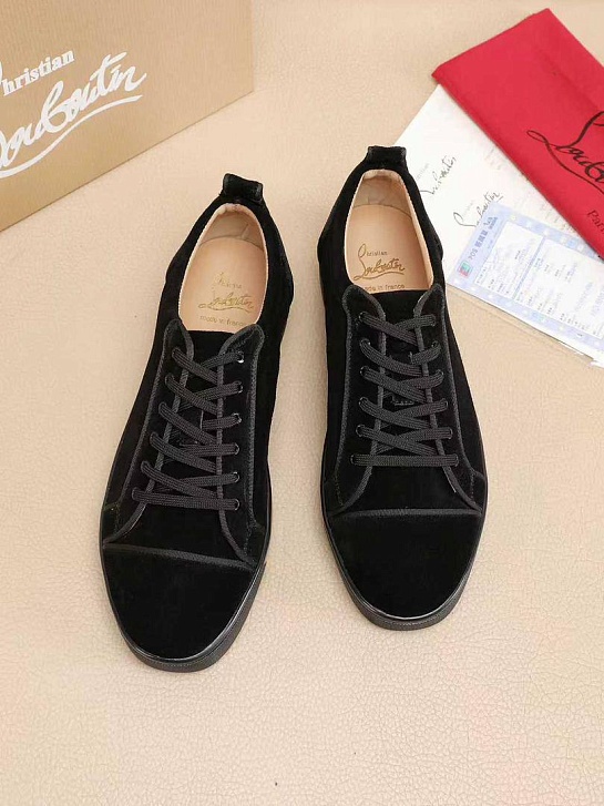 Замшевые кроссовки Christian Louboutin Louis Junior