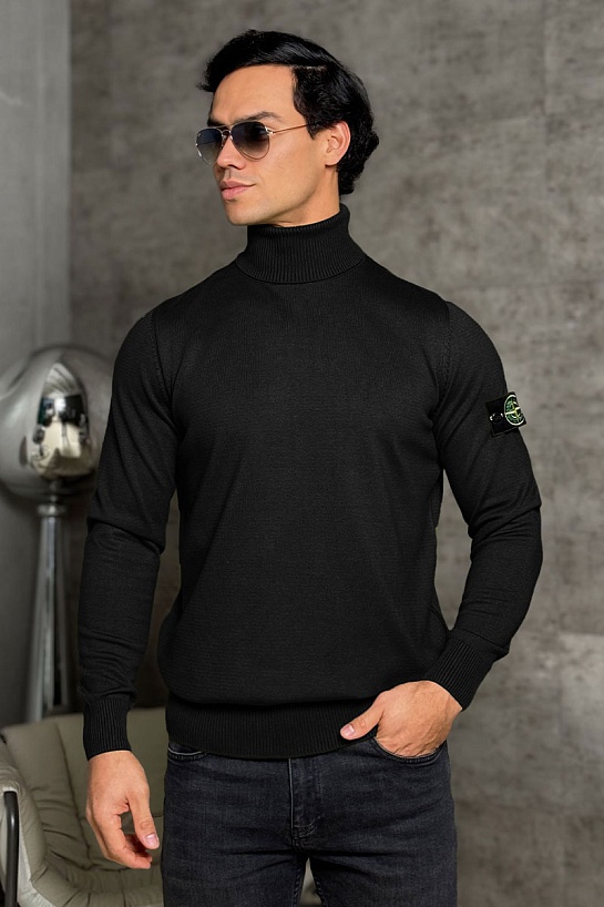 Водолазка чёрного цвета compass-patch