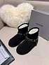 Женские ботинки с мехом Balenciaga Alaska premium - Black