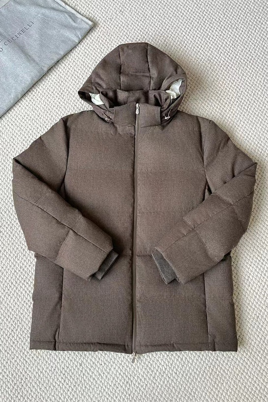 Мужской пуховик Brunello Cucinelli Premium - Brown