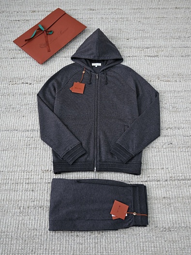 Серый спортивный костюм Loro Piana premium   