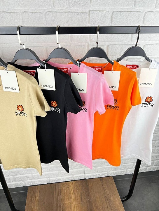 Женская белая футболка Kenzo Boke Flower