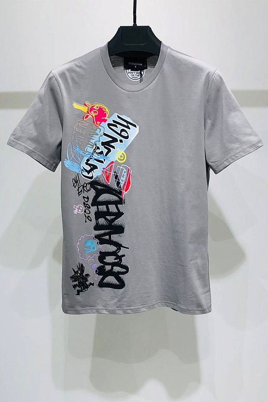 Мужская серая футболка Dsquared2