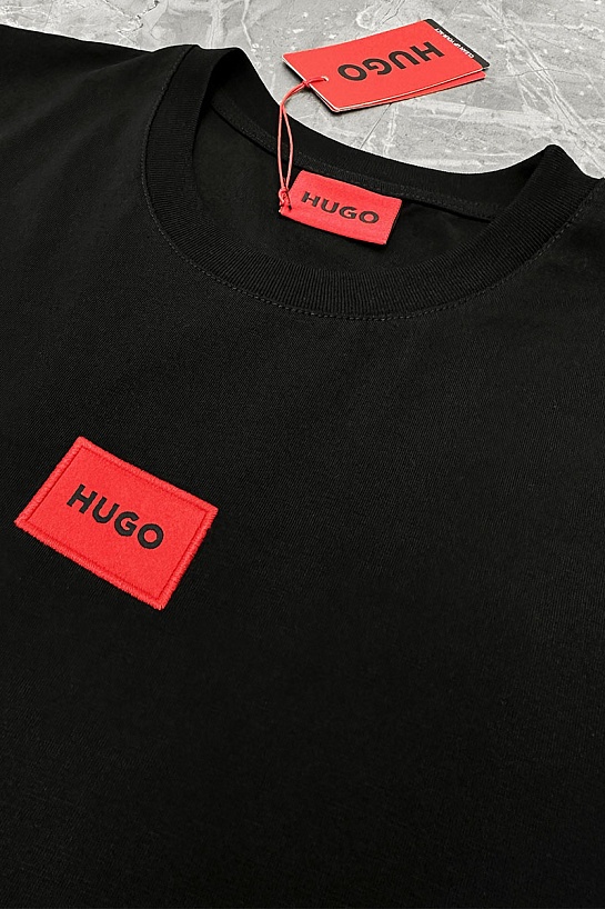 Чёрная майка Hugo Boss Dankto classic badge