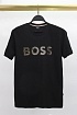 Футболка чёрного цвета Hugo Boss monogram-filled