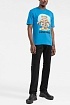 Синяя футболка Moschino Couture Robot Teddy graphic-print