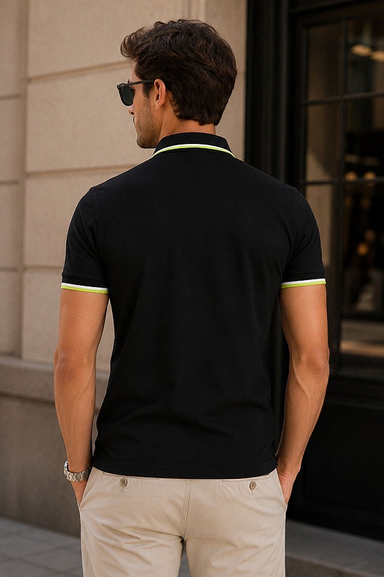 Поло чёрного цвета Hugo Boss "Paule 2"