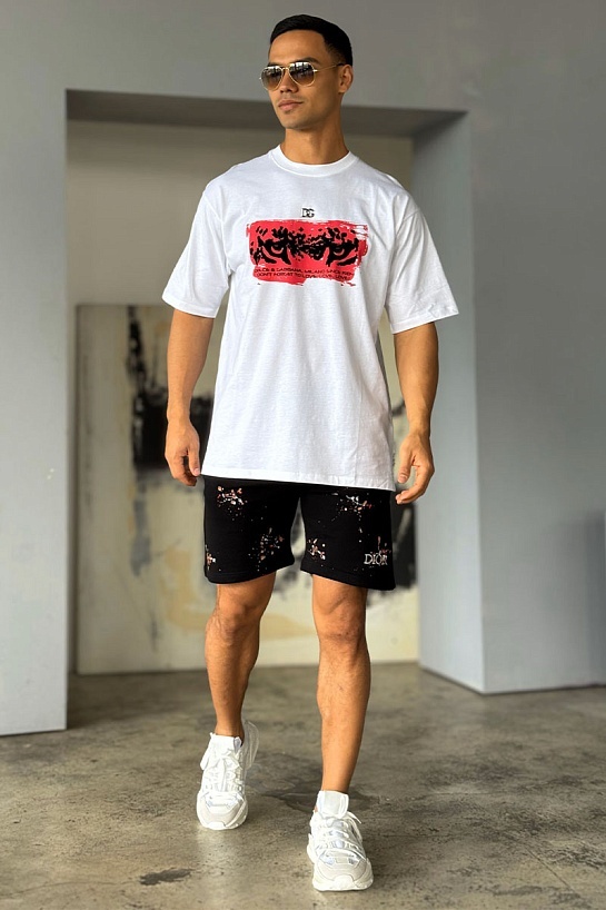 Мужская белая футболка Dolce&Gabbana