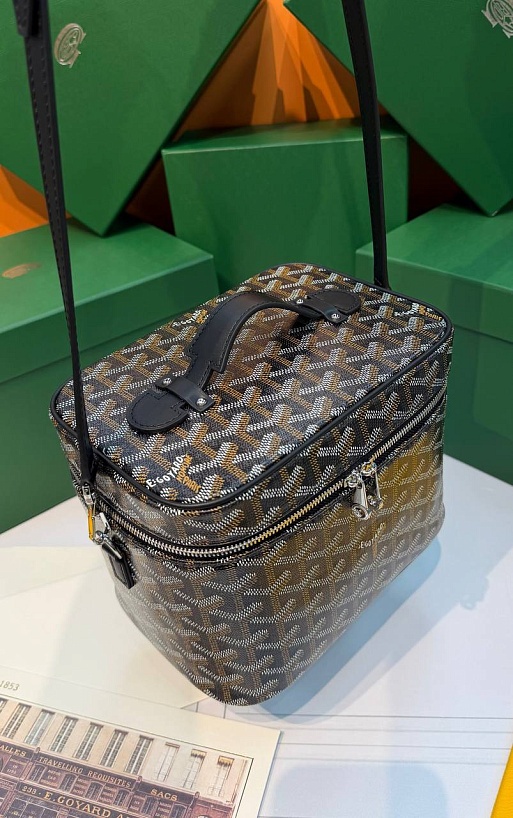 Кожаная сумка Goyard Muse Vanity Case ​premium 20x16x14 см