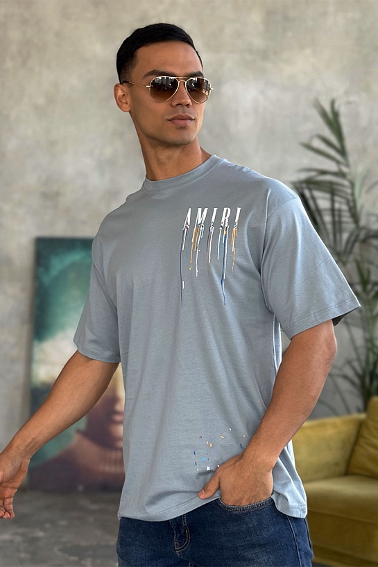 Мужская серая футболка Amiri