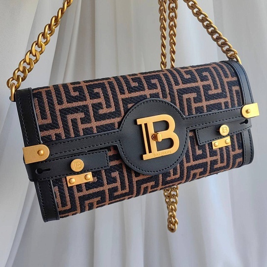 Женский клатч Balmain B-Buzz 25x12 см - Brown