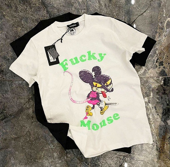 Мужская белая футболка Dsquared2 Mouse