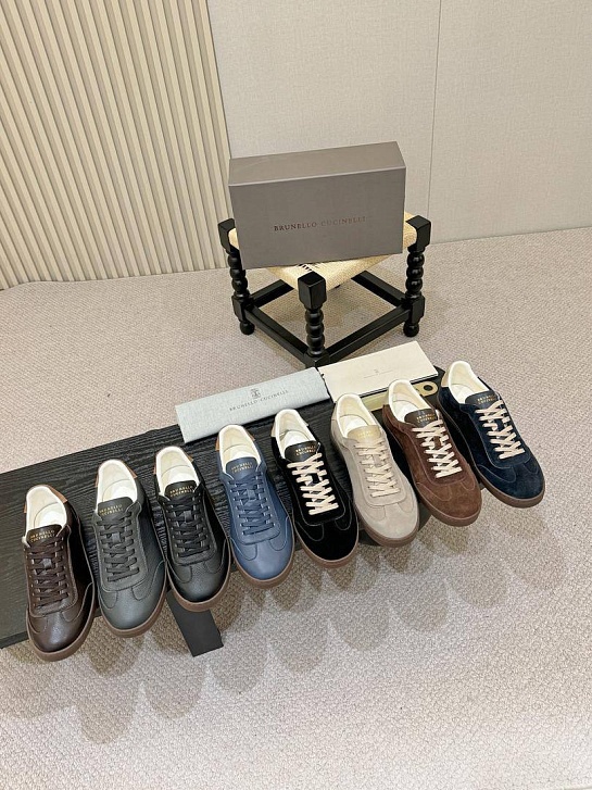 Замшевые кроссовки Brunello Cucinelli low-top - Black