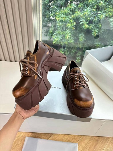 Женские кожаные ботинки на платформе SMFK premium   