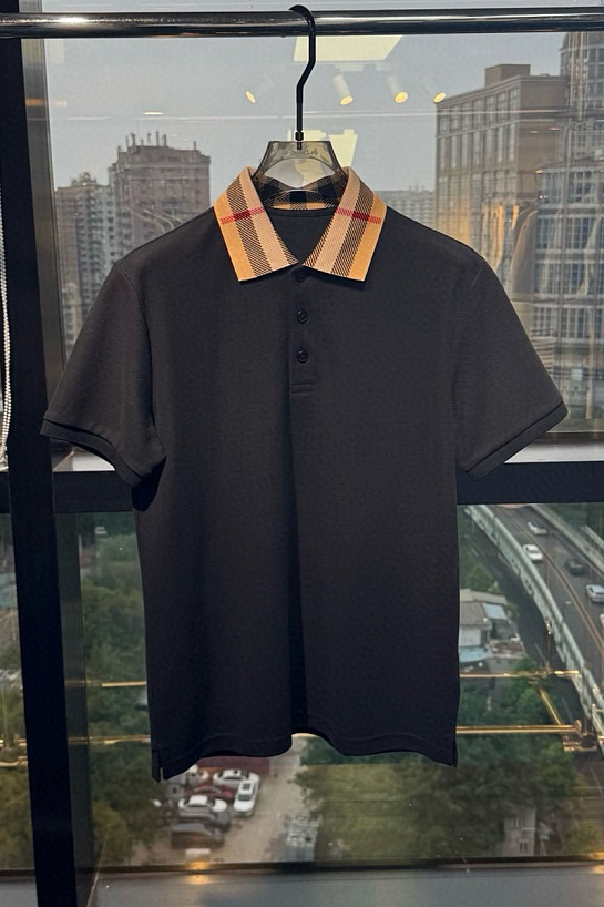 Мужское поло Burberry Premium - Black