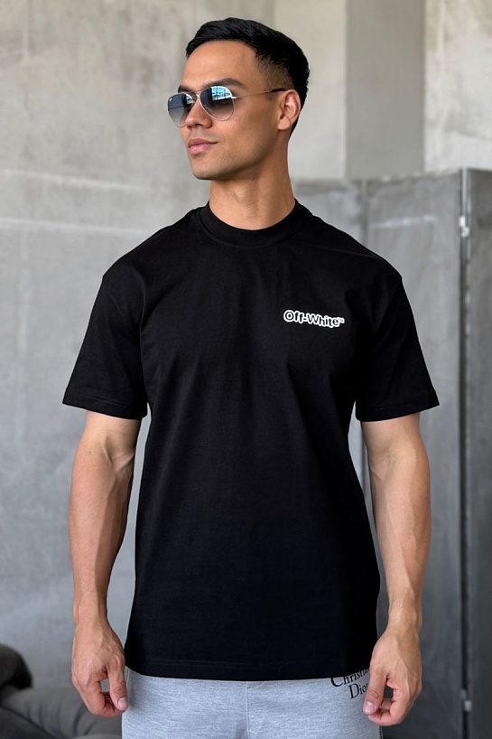 Чёрная оверсайз футболка Off-White