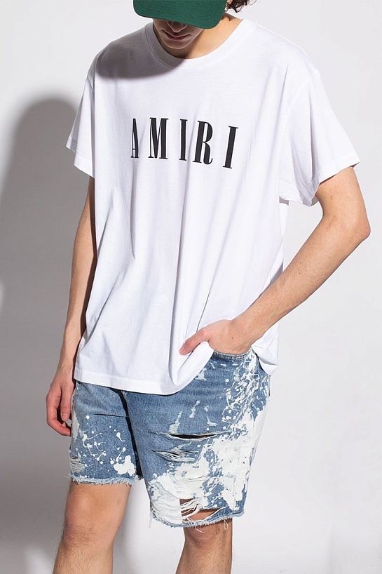 Футболка белого цвета Amiri core logo