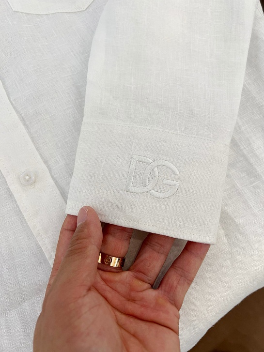 Льняная рубашка Dolce & Gabbana Premium - White