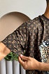 Коричневая оверсайз футболка Louis Vuitton Monogram All-over Tiger