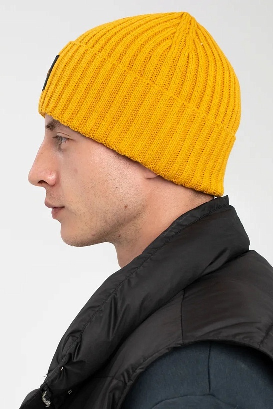 Шапка Hugo Boss Flavio logo-patch - Mustard Yellow