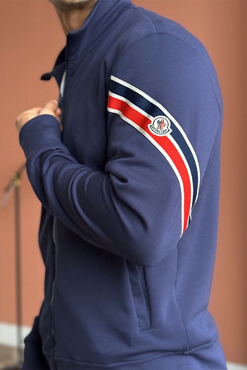 Спортивный костюм Moncler striped logo - Navy   