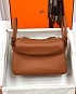 Женская кожаная сумка Hermes Lindy Premium 26x18x13 см - Brown