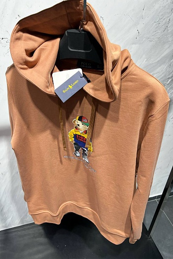 Мужское худи Polo Ralph Lauren bear-print Snow Beach - Brown   