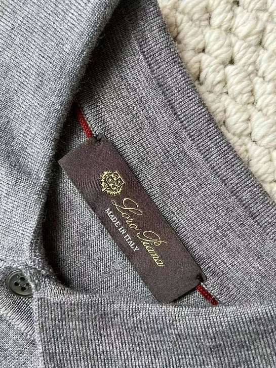 Поло с длинным рукавом Loro Piana Premium - Light Flower Gray