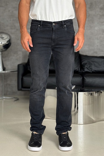 Мужские джинсы Loro Piana чёрного цвета   