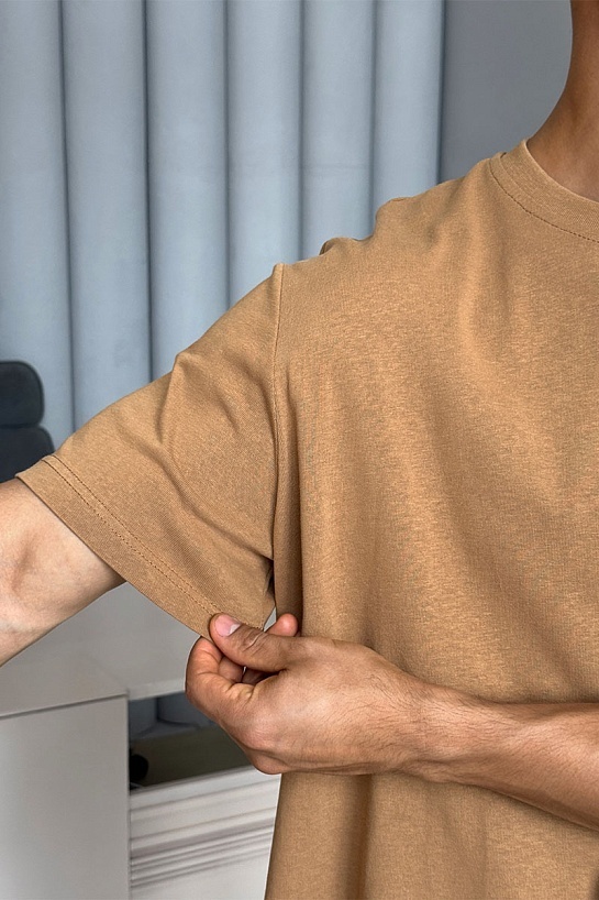 Бежевая оверсайз футболка Burberry Letter Graphic