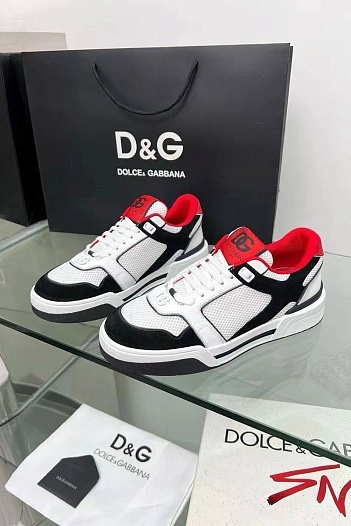 Женские комбинированные кроссовки Dolce&Gabbana New Roma   