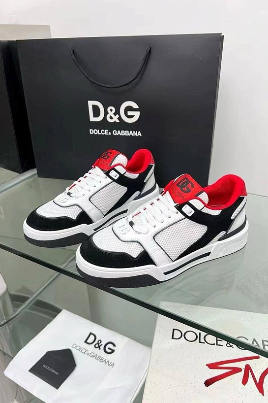 Женские комбинированные кроссовки Dolce&Gabbana New Roma