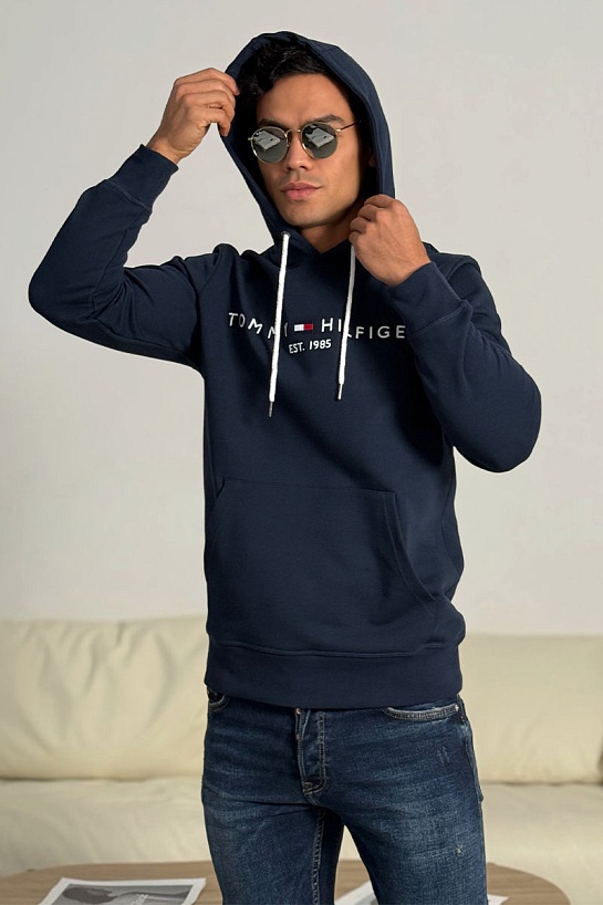 Мужское синее худи Tommy Hilfiger