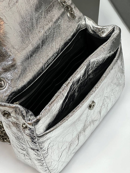 Сумка Balenciaga Monaco Premium 23x14.5x6 см - Silver