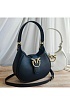 Кожаная сумка Mini Brioche Hobo 22x13.5 см - Black