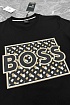 Мужская чёрная футболка Hugo Boss logo-print