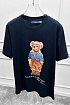 Мужская тёмно-синяя футболка Роlо Ralрh Lаurеn "Bear"