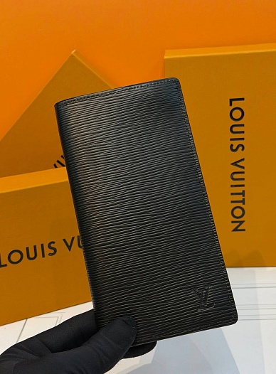Кожаный бумажник Louis Vuitton Brazza premium 10x19x2 см   