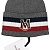 Мужская брендовая шапка Moncler серого цвета